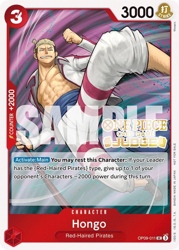 Character, One Piece Promotion Cards, Promotional Cards, Red-Haired Pirates, Uncommon Hongo (Judge Pack Vol. 5) [One Piece Promotion Cards] - Trading Card World