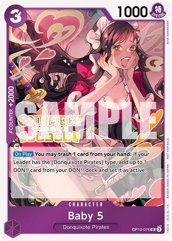 Character, Donquixote Pirates, One Piece Promotion Cards, Promotional Cards, Uncommon Baby 5 (Judge Pack Vol. 5) [One Piece Promotion Cards] - Trading Card World