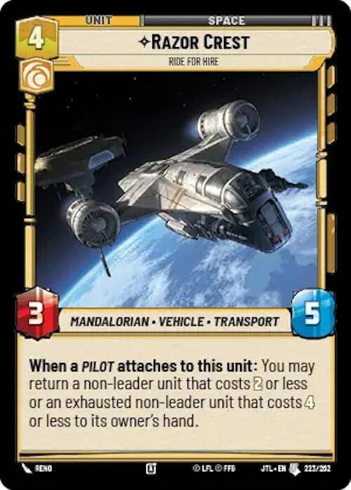  Razor Crest - Ride for Hire (223/257) [Jump to Lightspeed] - Trading Card World
