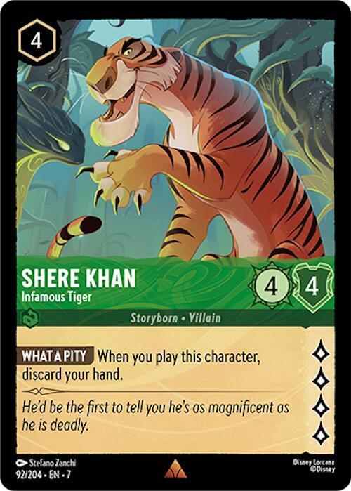  Shere Khan - Infamous Tiger (92/204) [Archazia's Island] - Trading Card World