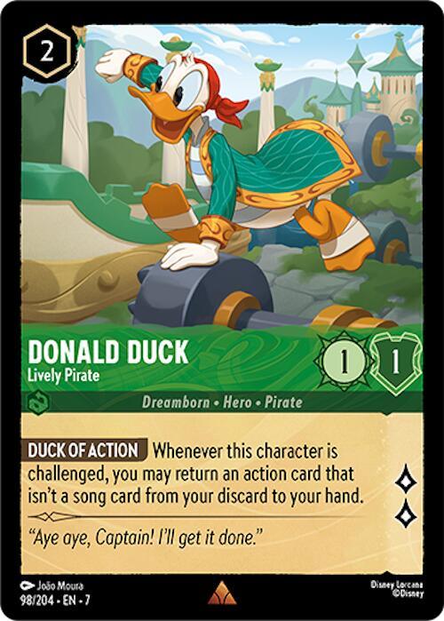  Donald Duck - Lively Pirate (98/204) [Archazia's Island] - Trading Card World