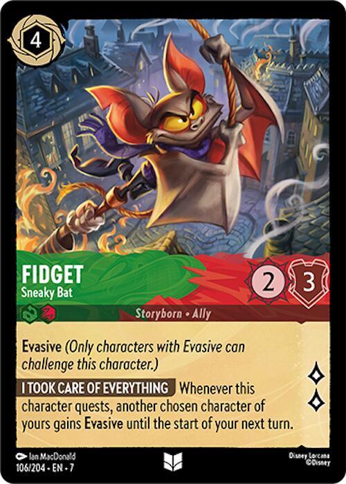  Fidget - Sneaky Bat (106/204) [Archazia's Island] - Trading Card World