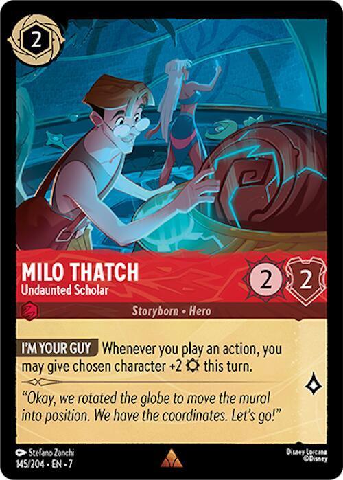  Milo Thatch - Undaunted Scholar (145/204) [Archazia's Island] - Trading Card World