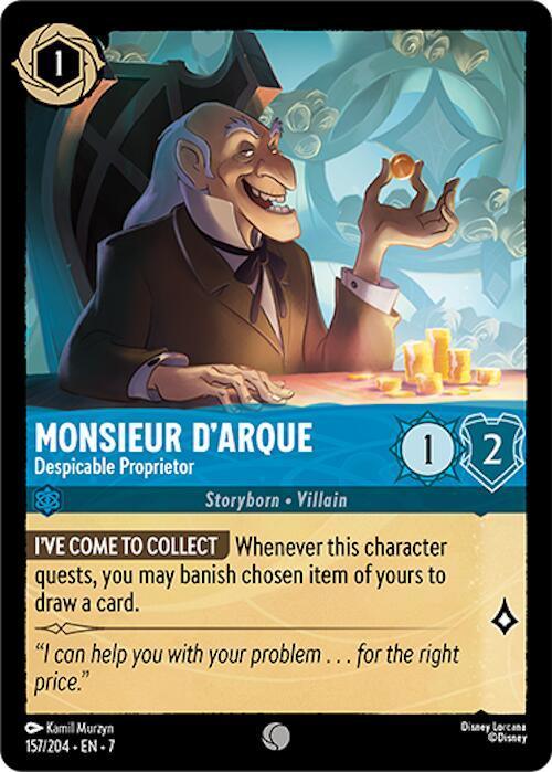  Monsieur D'Arque - Despicable Proprietor (157/204) [Archazia's Island] - Trading Card World