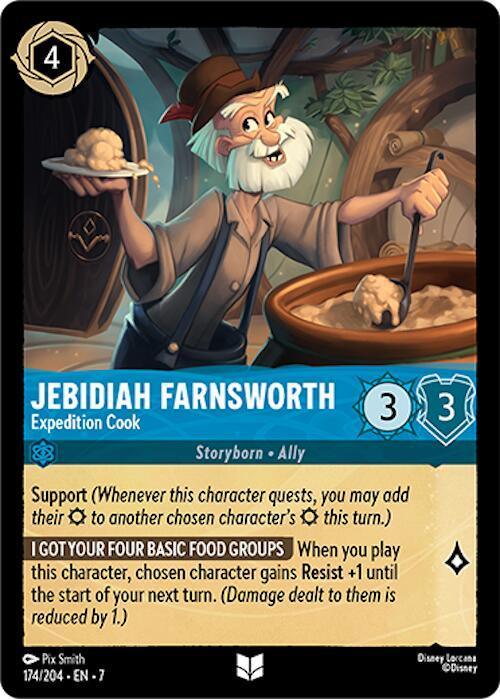  Jebidiah Farnsworth - Expedition Cook (174/204) [Archazia's Island] - Trading Card World
