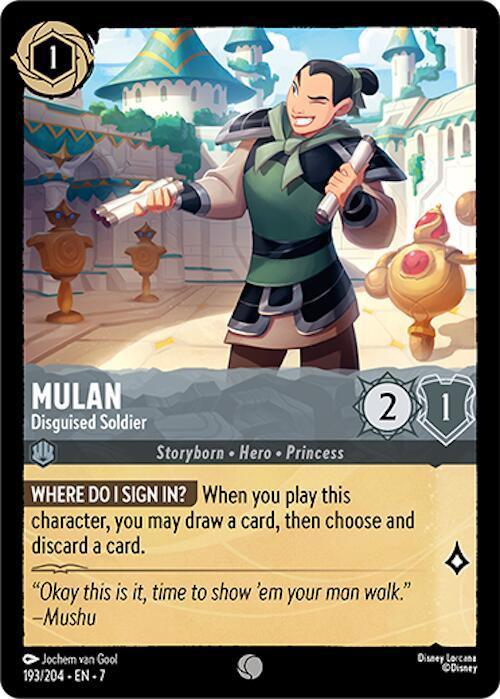 Mulan - Disguised Soldier (193/204) [Archazia's Island] - Trading Card World