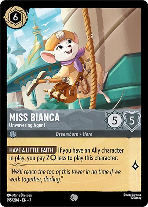  Miss Bianca - Unwavering Agent (195/204) [Archazia's Island] - Trading Card World