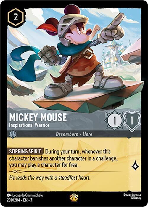  Mickey Mouse - Inspirational Warrior (200/204) [Archazia's Island] - Trading Card World
