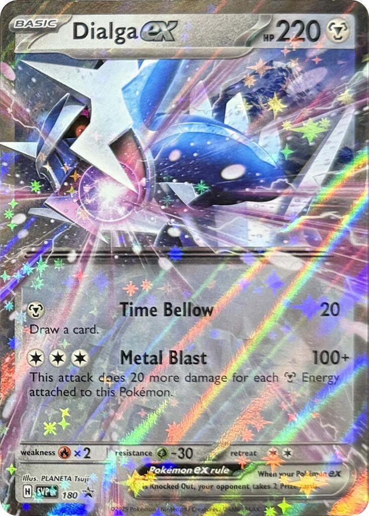 180, Fighting [-30], Fire [x2], Holofoil, Metal, Promo, Scarlet & Violet: Black Star Promos Dialga ex (180) [Scarlet & Violet: Black Star Promos] - Trading Card World