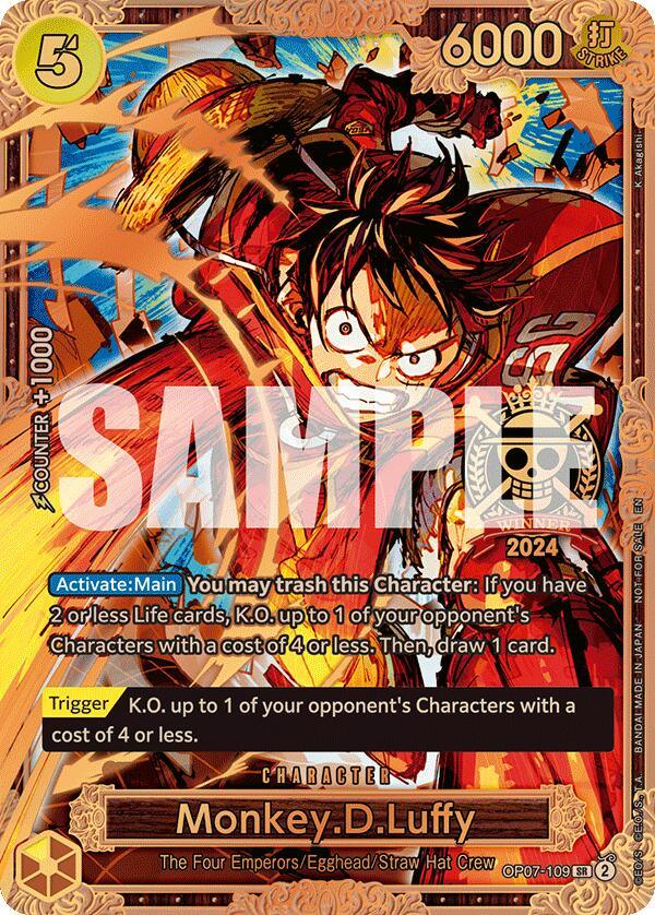 Character, Egghead, One Piece Promotion Cards, Promotional Cards, Straw Hat Crew, Super Rare, The Four Emperors Monkey.D.Luffy (Championship 2024 World Final 3rd Place) [One Piece Promotion Cards] - Trading Card World