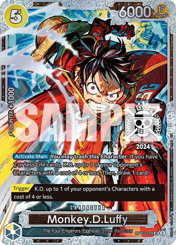 Character, Egghead, One Piece Promotion Cards, Promotional Cards, Straw Hat Crew, Super Rare, The Four Emperors Monkey.D.Luffy (Championship 2024 World Final 2nd Place) [One Piece Promotion Cards] - Trading Card World