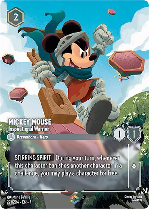  Mickey Mouse - Inspirational Warrior (Enchanted) (221/204) [Archazia's Island] - Trading Card World