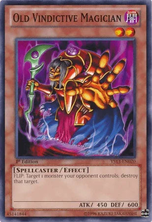 1st Edition, Common, Dark, Effect Monster, Spellcaster, Super Starter: V for Victory Old Vindictive Magician [YS13-EN020] Common - Trading Card World