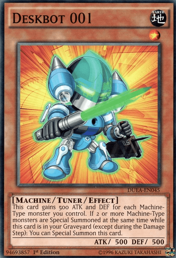 1st Edition, Common, Duelist Alliance, Earth, Machine, Tuner/Effect Monster, Unlimited Deskbot 001 [DUEA-EN045] Common - Trading Card World