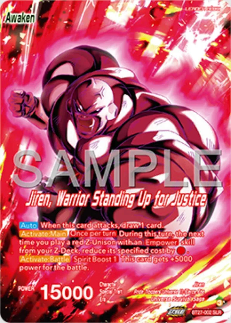 Jiren // Jiren, Warrior Standing Up for Justice (SLR) (BT27-002) [History of Z]