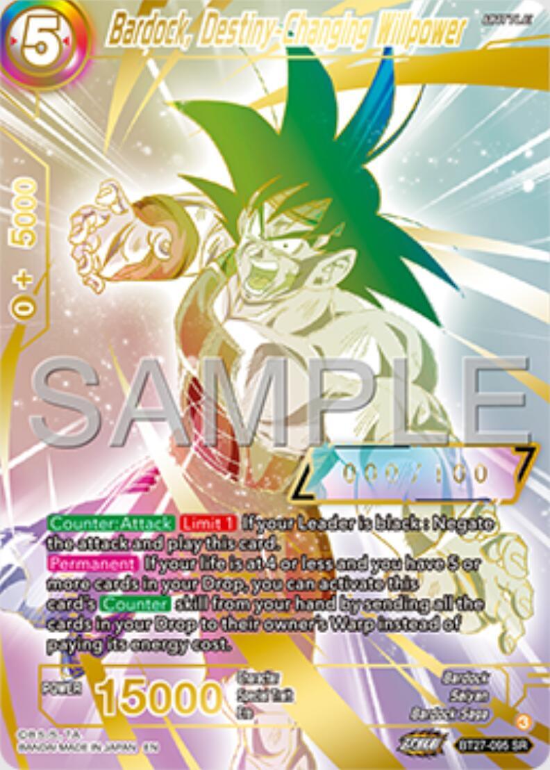 Bardock, Bardock Saga, Battle, Black, BT27-095, History of Z, Parallel Foil, Saiyan, Super Rare Bardock, Destiny-Changing Willpower (Serial Numbered) (BT27-095) [History of Z] - Trading Card World