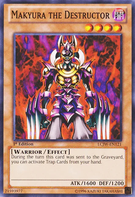 1st Edition, Common, Dark, Effect Monster, Legendary Collection 4: Joey's World, Warrior Makyura the Destructor [LCJW-EN121] Common - Trading Card World