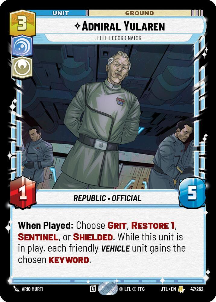  Admiral Yularen - Fleet Coordinator (047/262) [Jump to Lightspeed] - Trading Card World