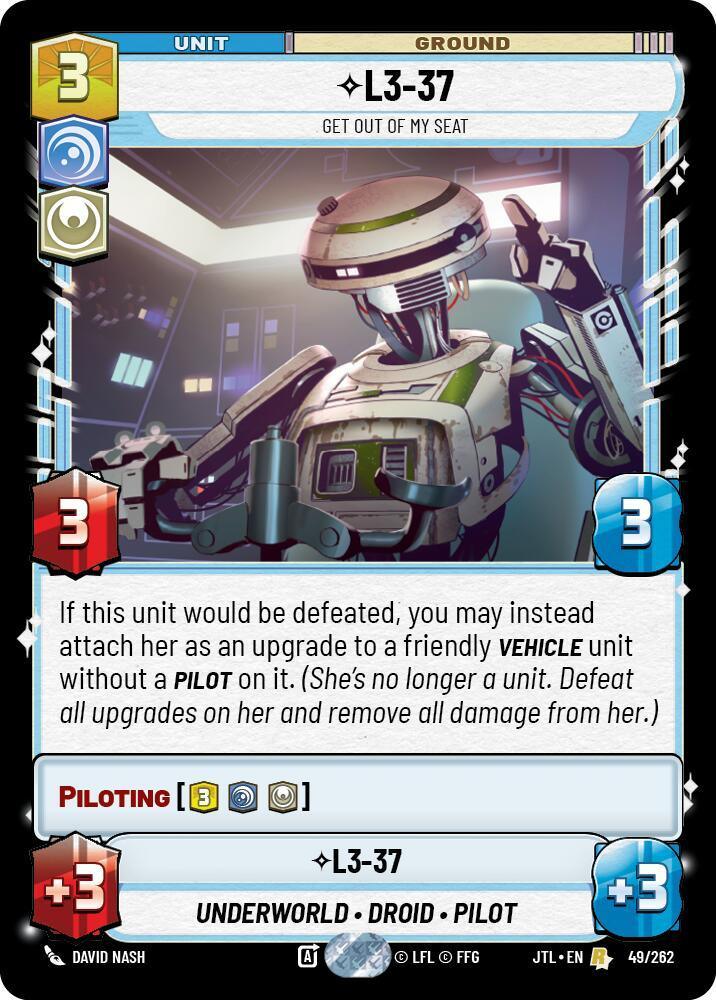 L3-37 - Get Out Of My Seat (049/262) [Jump to Lightspeed] - Trading Card World
