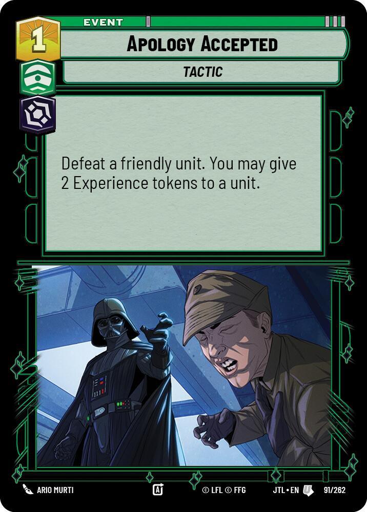  Apology Accepted (091/262) [Jump to Lightspeed] - Trading Card World