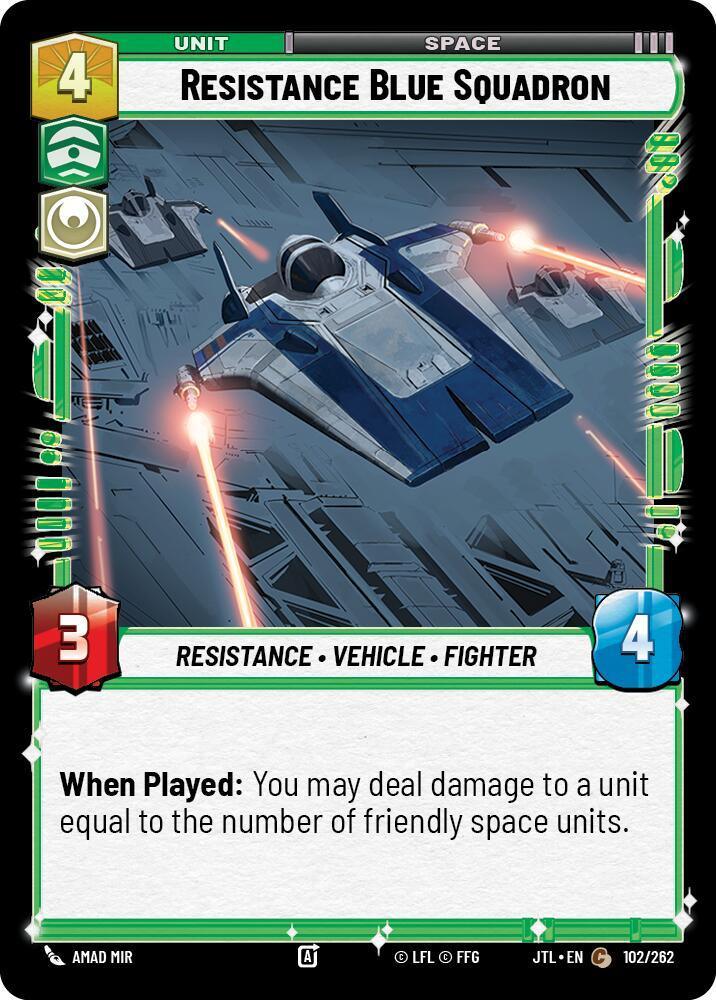  Resistance Blue Squadron (102/262) [Jump to Lightspeed] - Trading Card World