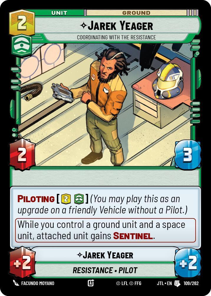  Jarek Yeager - Coordinating With The Resistance (109/262) [Jump to Lightspeed] - Trading Card World