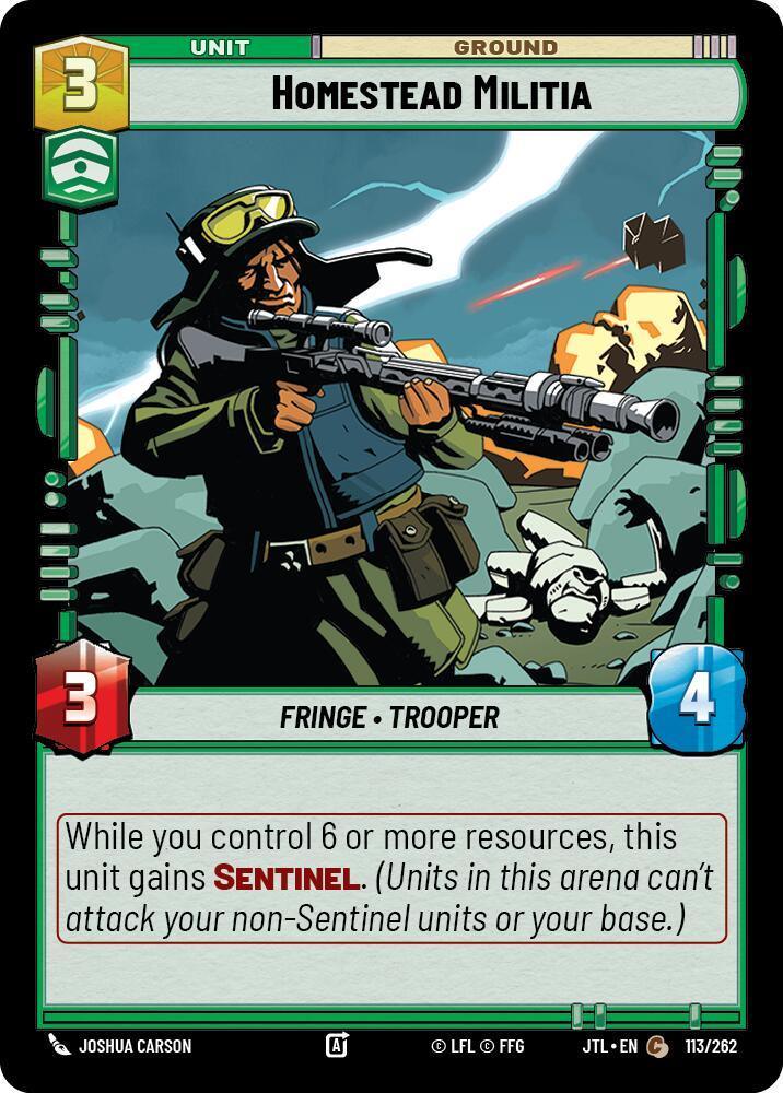  Homestead Militia (113/262) [Jump to Lightspeed] - Trading Card World