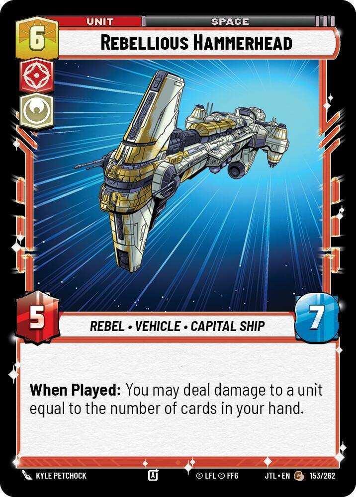  Rebellious Hammerhead (153/262) [Jump to Lightspeed] - Trading Card World