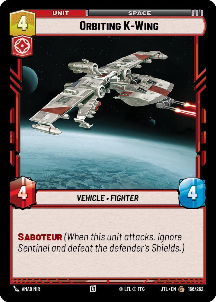  Orbiting K-Wing (166/262) [Jump to Lightspeed] - Trading Card World