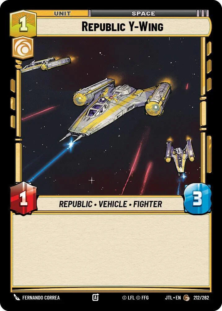  Republic Y-Wing (212/262) [Jump to Lightspeed] - Trading Card World