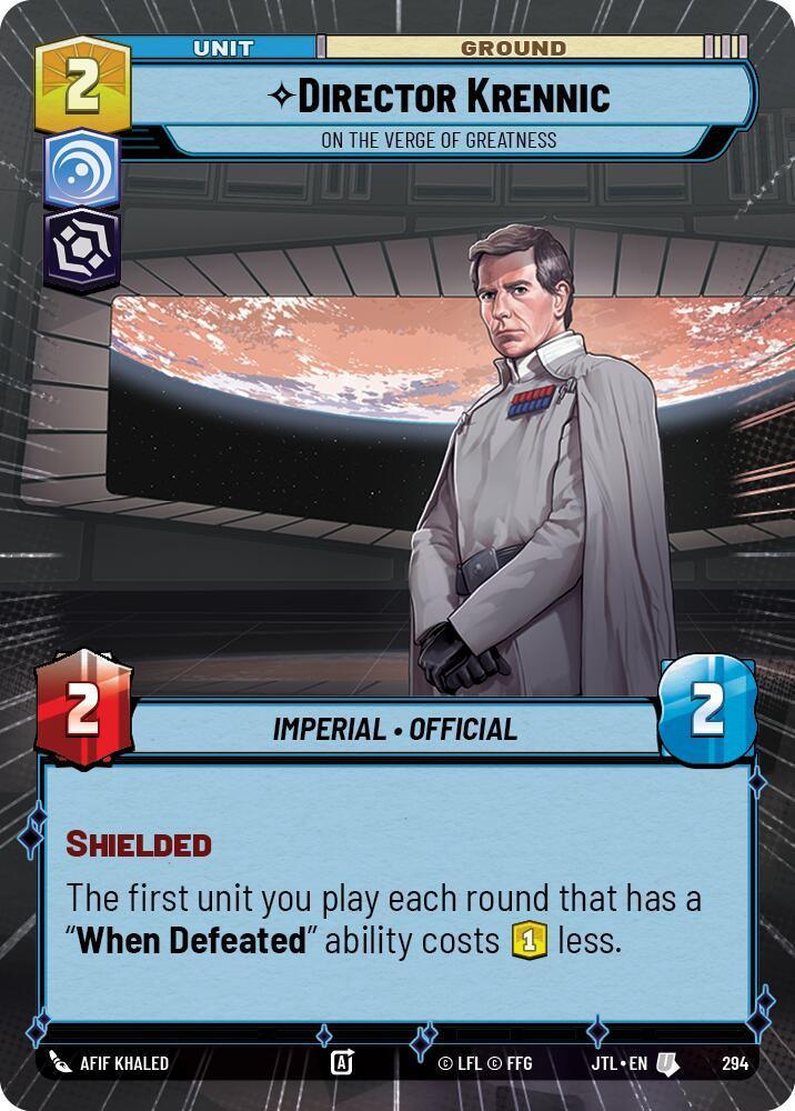  Director Krennic - On the Verge of Greatness (Hyperspace) (294) [Jump to Lightspeed] - Trading Card World