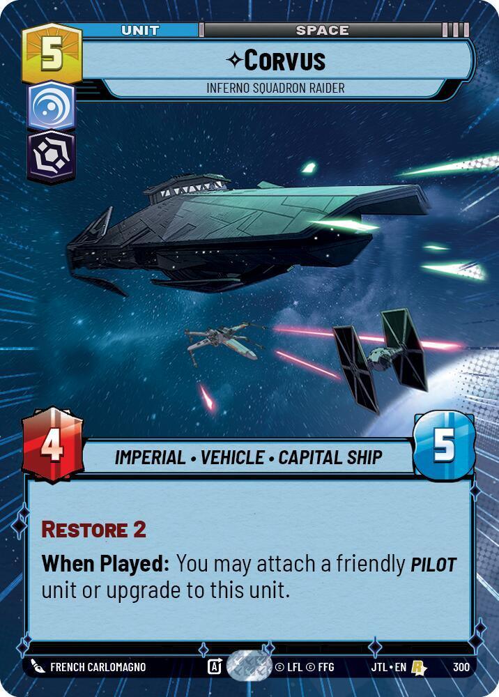  Corvus - Inferno Squadron Raider (Hyperspace) (300) [Jump to Lightspeed] - Trading Card World