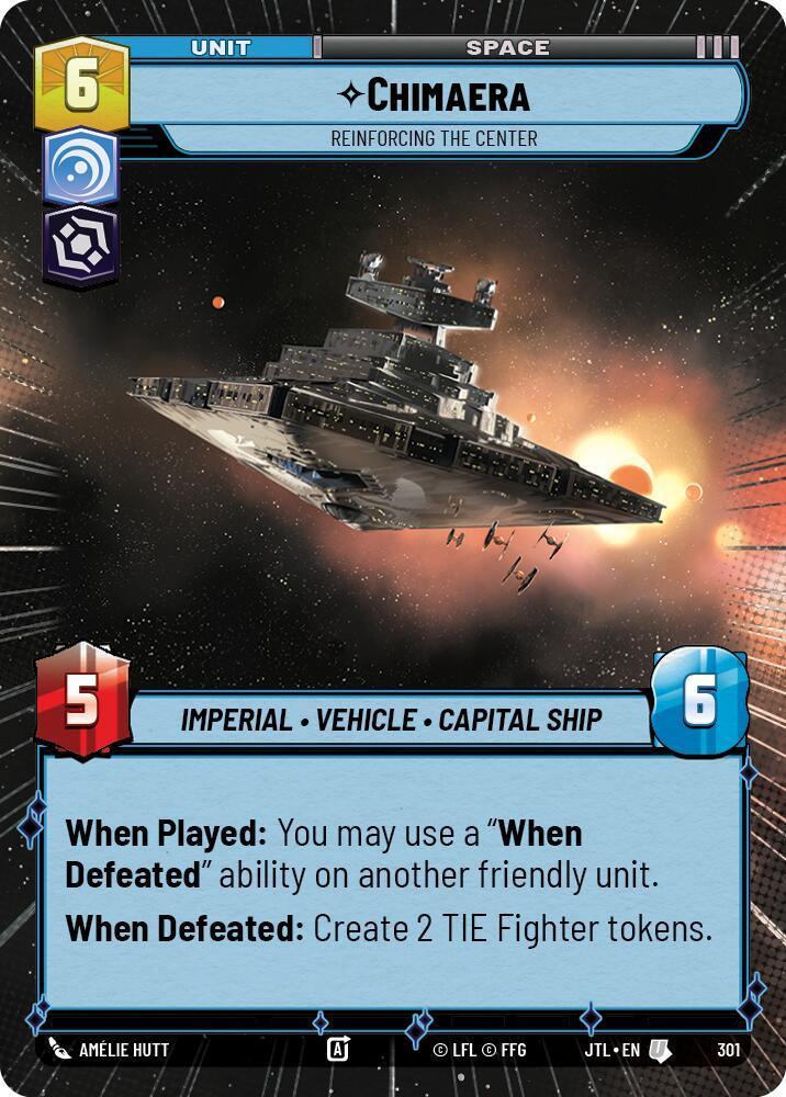  Chimaera - Reinforcing the Center (Hyperspace) (301) [Jump to Lightspeed] - Trading Card World