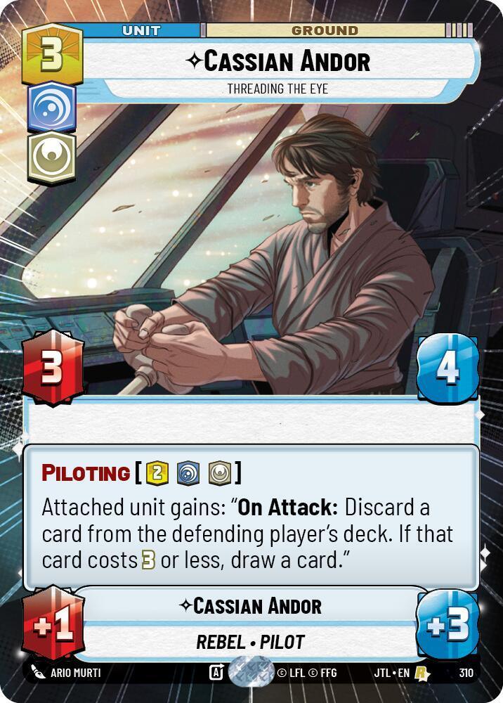  Cassian Andor - Threading the Eye (Hyperspace) (310) [Jump to Lightspeed] - Trading Card World