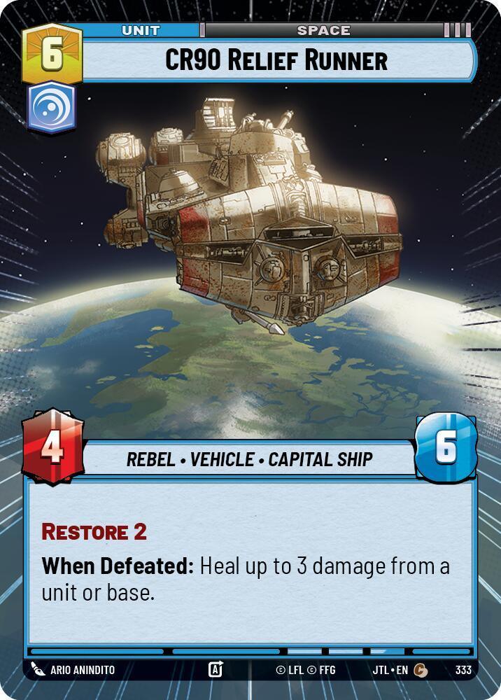  CR90 Relief Runner (Hyperspace) (333) [Jump to Lightspeed] - Trading Card World