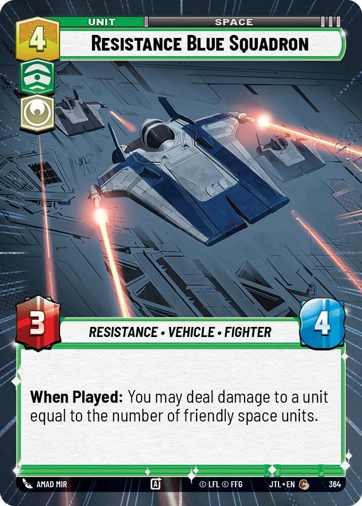  Resistance Blue Squadron (Hyperspace) (364) [Jump to Lightspeed] - Trading Card World