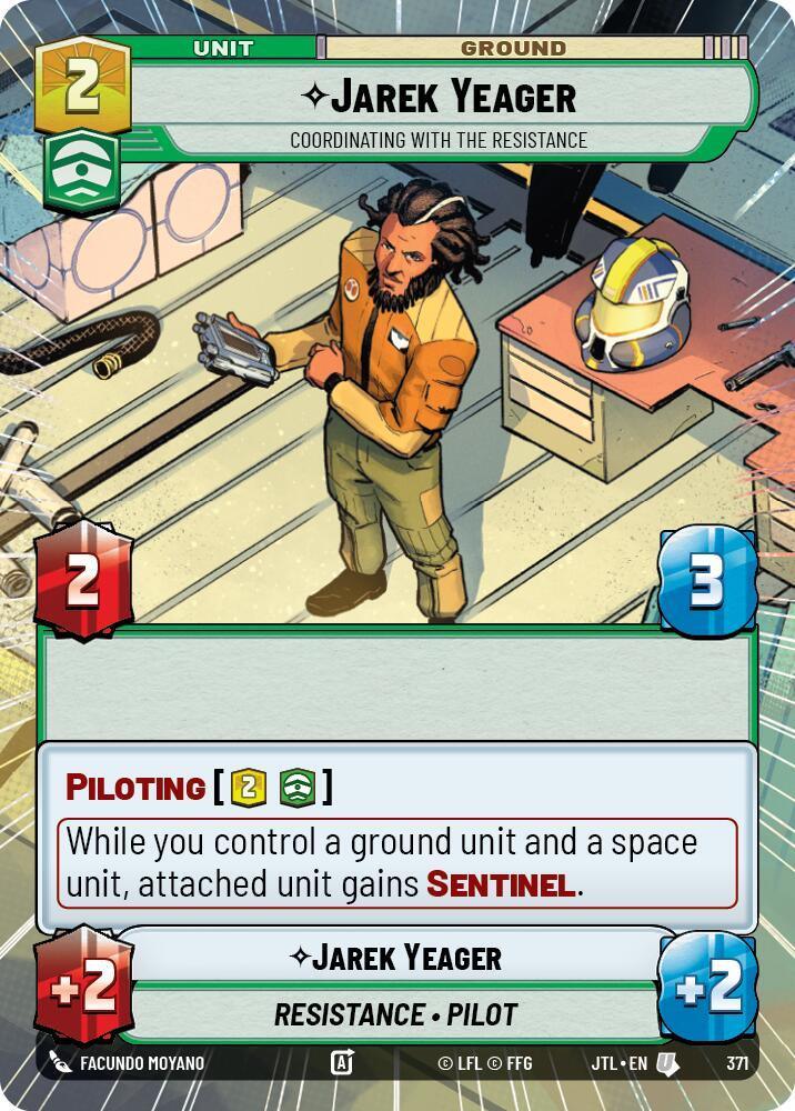  Jarek Yeager - Coordinating With The Resistance (Hyperspace) (371) [Jump to Lightspeed] - Trading Card World