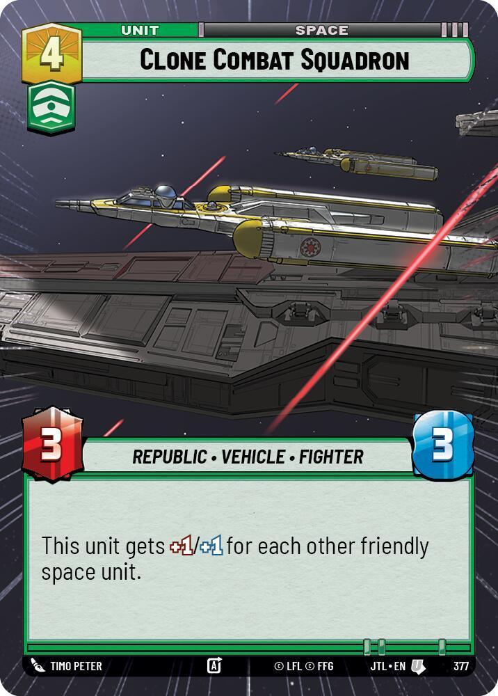  Clone Combat Squadron (Hyperspace) (377) [Jump to Lightspeed] - Trading Card World