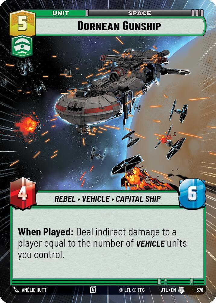  Dornean Gunship (Hyperspace) (378) [Jump to Lightspeed] - Trading Card World