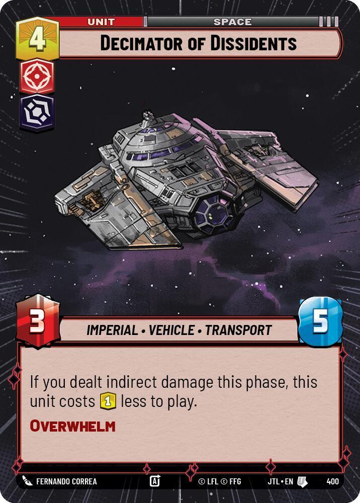  Decimator of Dissidents (Hyperspace) (400) [Jump to Lightspeed] - Trading Card World