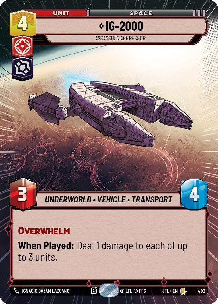  IG-2000 - Assassin's Aggressor (Hyperspace) (402) [Jump to Lightspeed] - Trading Card World