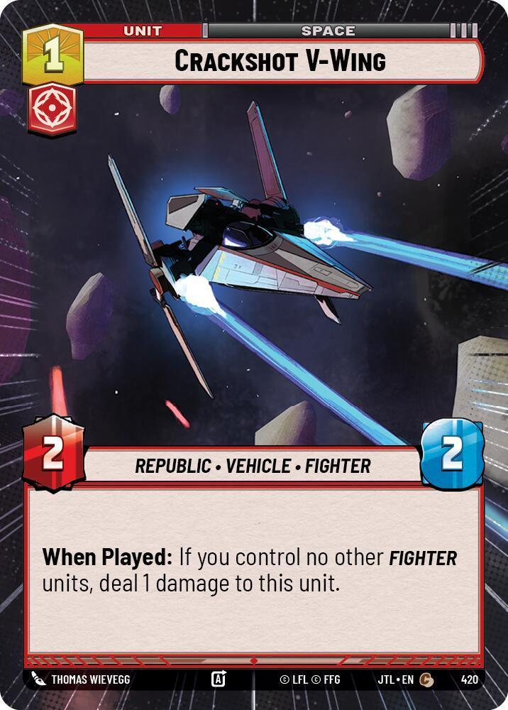  Crackshot V-Wing (Hyperspace) (420) [Jump to Lightspeed] - Trading Card World