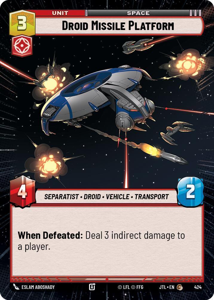  Droid Missile Platform (Hyperspace) (424) [Jump to Lightspeed] - Trading Card World