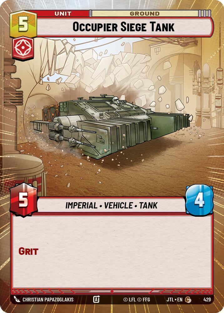  Occupier Siege Tank (Hyperspace) (429) [Jump to Lightspeed] - Trading Card World