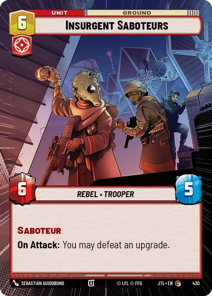  Insurgent Saboteurs (Hyperspace) (430) [Jump to Lightspeed] - Trading Card World