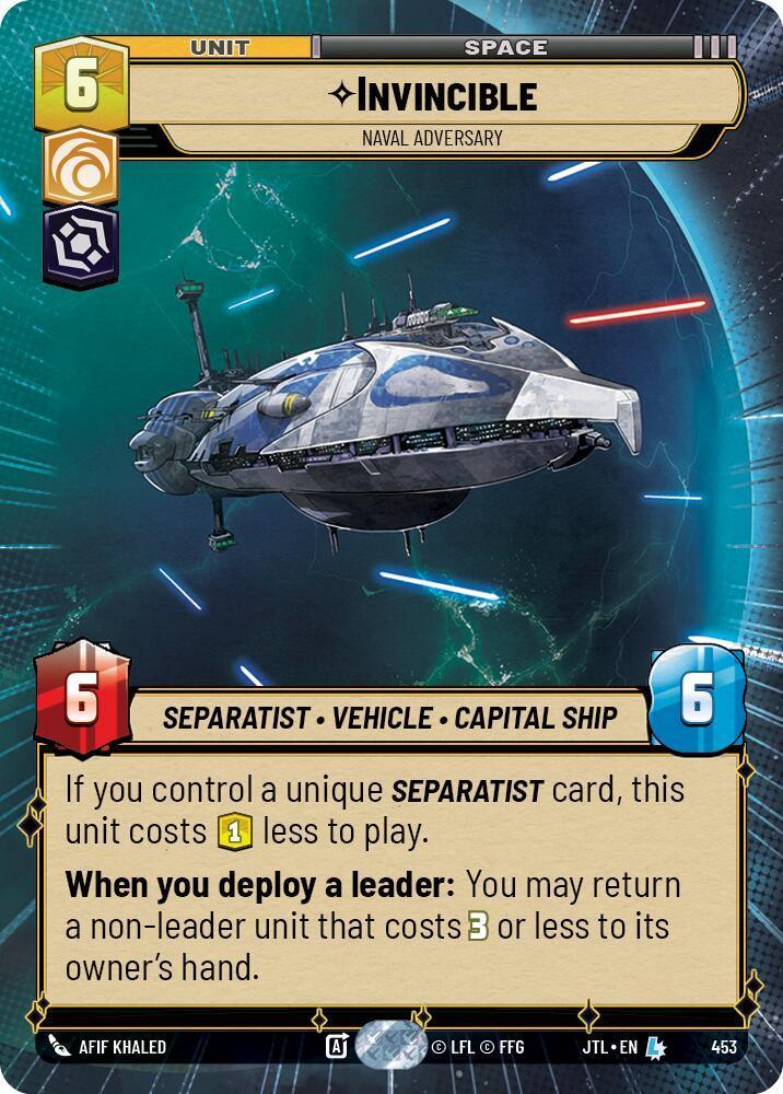  Invincible - Naval Adversary (Hyperspace) (453) [Jump to Lightspeed] - Trading Card World