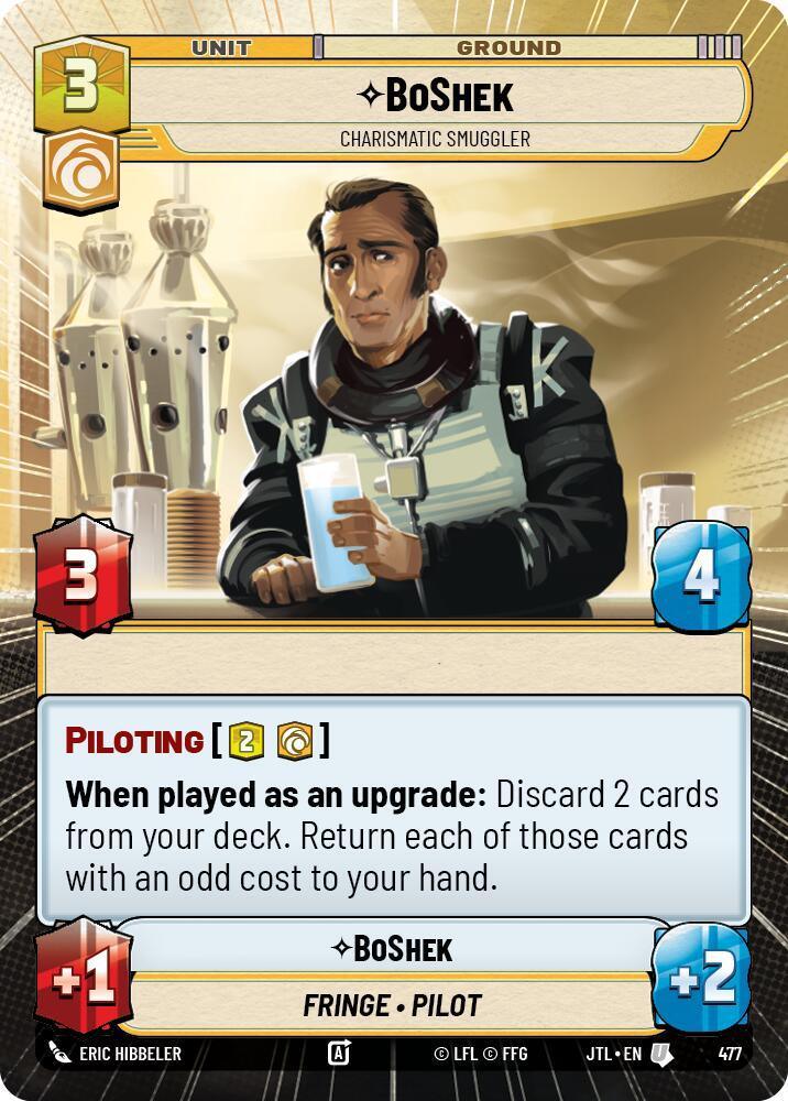  BoShek - Charismatic Smuggler (Hyperspace) (477) [Jump to Lightspeed] - Trading Card World