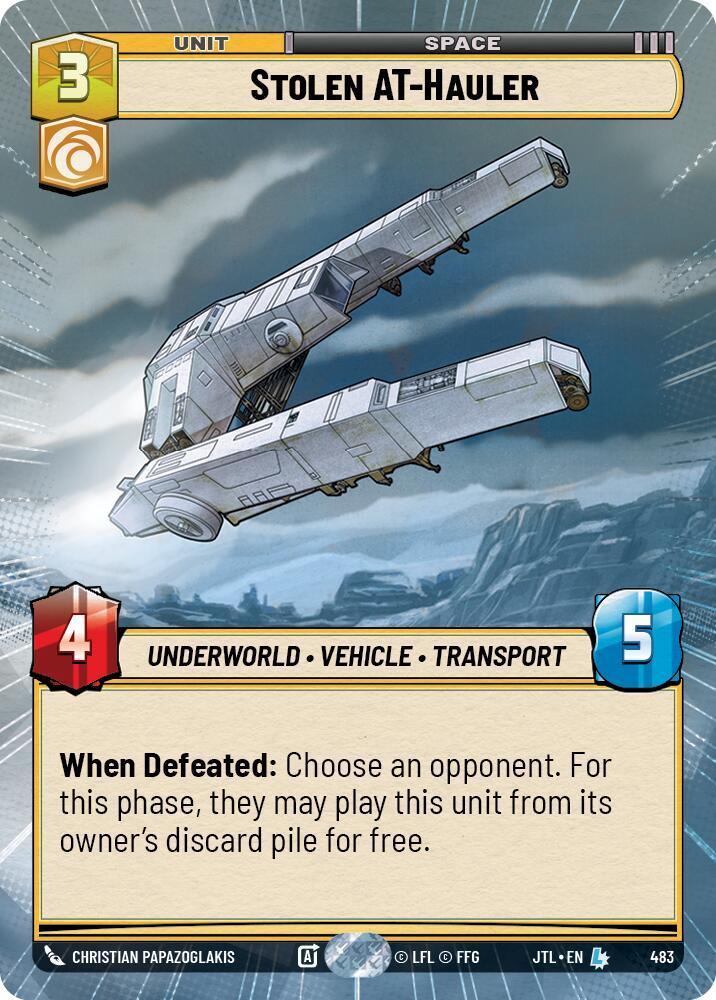  Stolen AT-Hauler (Hyperspace) (483) [Jump to Lightspeed] - Trading Card World