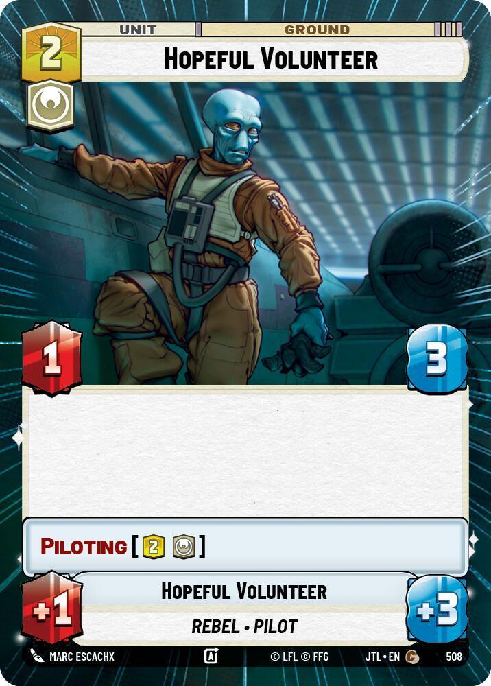  Hopeful Volunteer (Hyperspace) (508) [Jump to Lightspeed] - Trading Card World