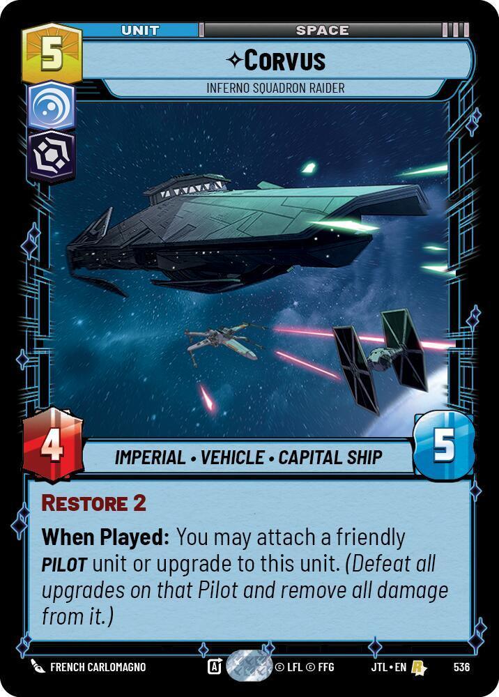  Corvus - Inferno Squadron Raider (Foil) (536) [Jump to Lightspeed] - Trading Card World